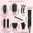1Pc 5 In 1 Hot Air Styler Straightener Curler Dryer Automatic Wrap Styler Hair Dryer Brush Set With 3 Temp Settings ALCI Plug Glove Cable Tie 2 Alligator Hair Clips