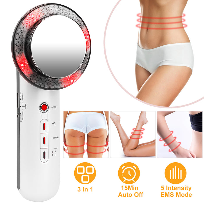 1Pc Ultrasonic Body Shaping Machine 3 In 1 Multifunctional EMS Infrared Massager Fat Remover For Belly Waist Leg Arm Skincare