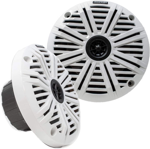 6.5" Marine Speakers (2 Pair) White Salt Water Grills OEM Replacement Speakers