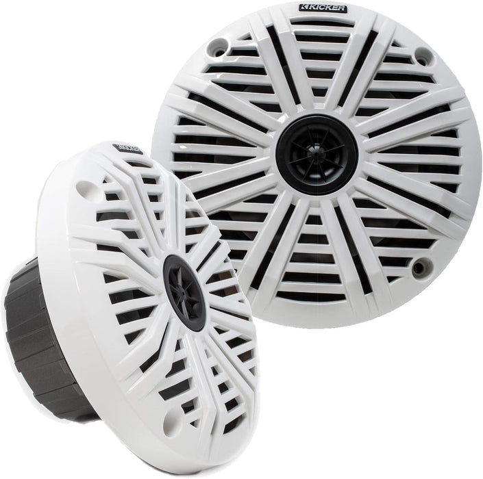 6.5" Marine Speakers (2 Pair) White Salt Water Grills OEM Replacement Speakers