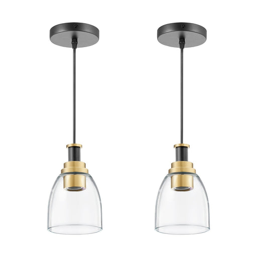 Pendant Light 1-Light Pendant Lighting With Glass Shade Adjustable Height