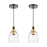Pendant Light 1-Light Pendant Lighting With Glass Shade Adjustable Height