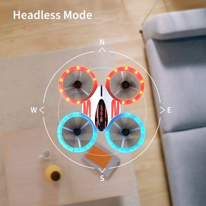 DC11 Mini Drone for Kids and Beginners, RC Nano Quadcopter with LED Lights, Demo Mode, Altitude Hold, , 3 Batteries, Orange