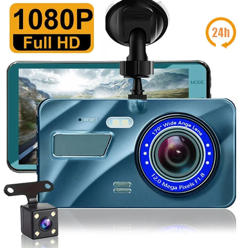 Car DVR 2 Cameras 4.0 Inches Dash Cam Car Video Recorder Auto Registrator Dvrs Dash Cam with Dual Ways Cameras Car Accessories