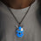 Men's Ghost Mask Luminous Pendant Titanium Steel Necklace Halloween Necklace