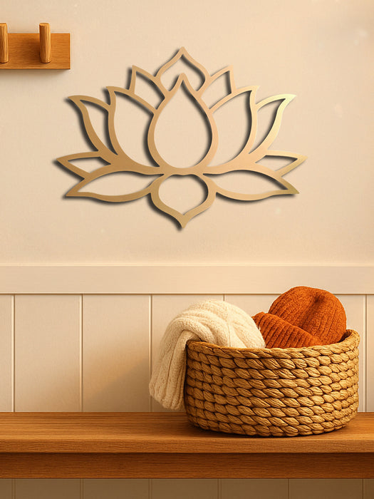 Large Modern Lotus Metal Wall Art - Gorgeous Living Room Decor To Charm Guests