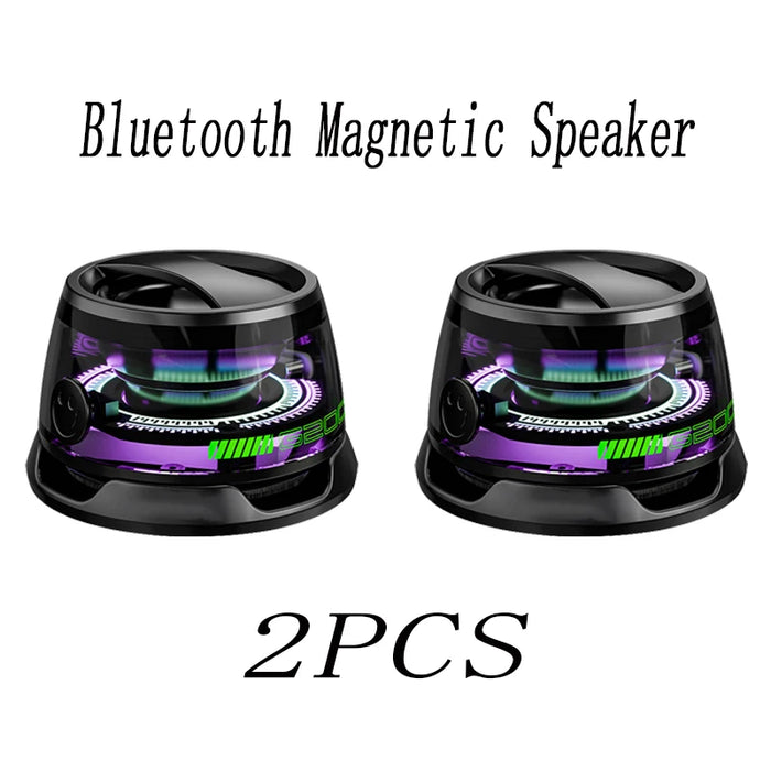 G200 Bluetooth Magnetic Speaker Portable Pocket Mini Light-Emitting Speakers Phone Stand Speakers Room Decorations Birthday Gift