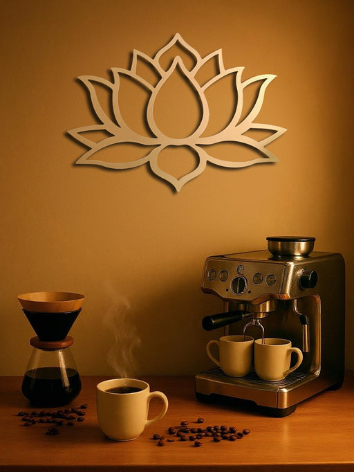 Large Modern Lotus Metal Wall Art - Gorgeous Living Room Decor To Charm Guests