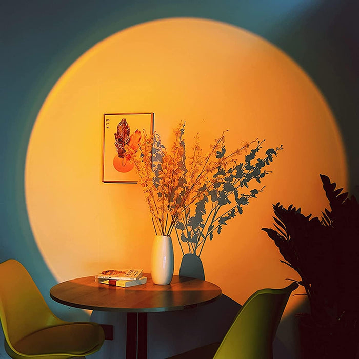 Sunset Lamp,Sunset Projector Lamp, Sunset Projection Light 10W, Sunset Light for Woman,360Degree Sunset Projection Lamp,Sunset Red