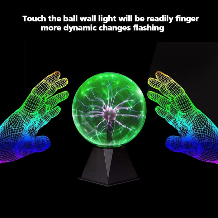 Mcoplus 7Inch Green Plasma Ball, Plasma Lamp/Light, Plasma Electric Nebula Li...