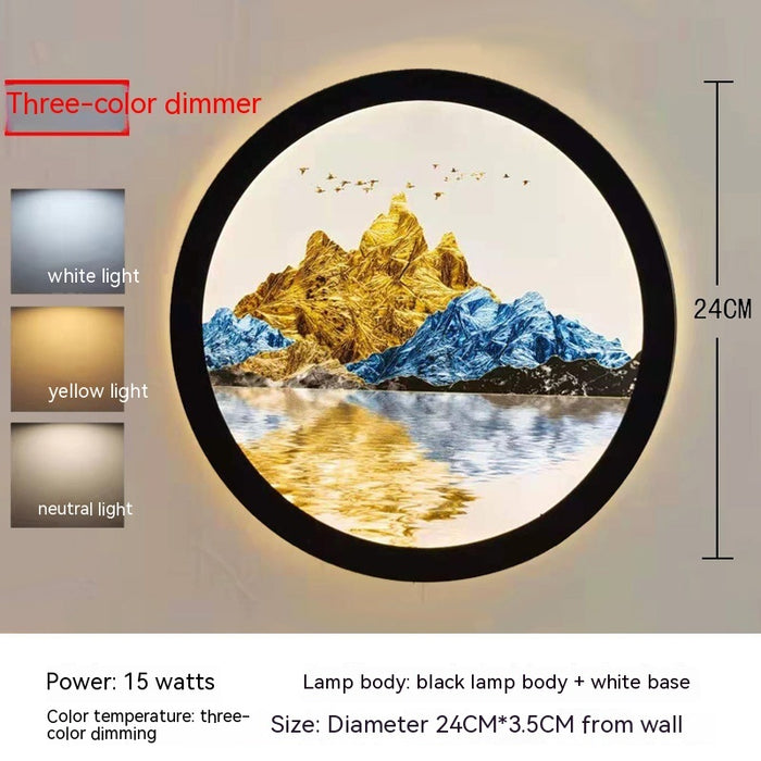 Led Wall Lamp New Chinese Style Wall Painting Simple Lamps