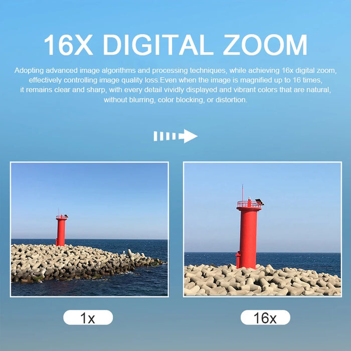 HD 1080P 2.4 Inch Digital Camera Rechargeable Cameras with 16X Zoom Compact Camera 44MP Cameras for Kids Beginner Camera