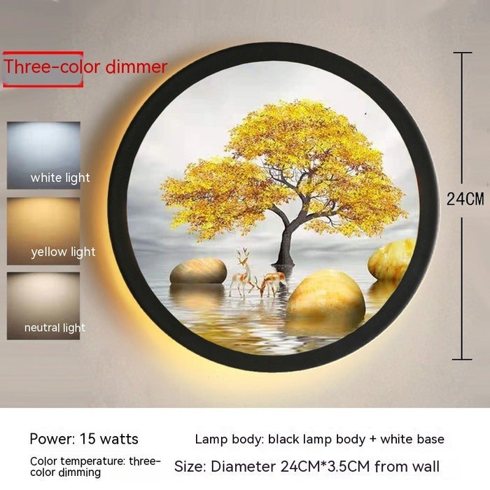 Led Wall Lamp New Chinese Style Wall Painting Simple Lamps