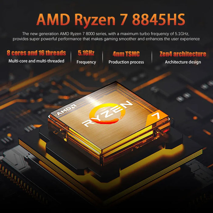 CRELANDER Laptop  Ryzen 8845HS Processor 8Cores 16 Thread 16 Inch LCD 2560*1600-165HZ DDR5 Notebook Computer Gaming Laptops