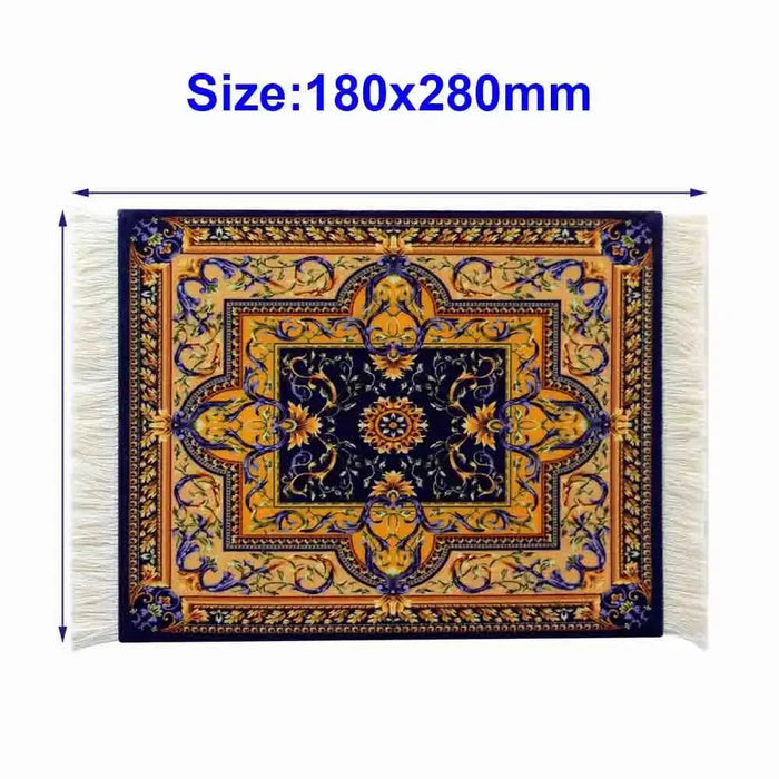 Mini Persian Carpet Mouse Pad Desk Computer Notebook Mouse Mat Tea Coaster Pet Pad Multifunctional Anti-Slip Desk Pad