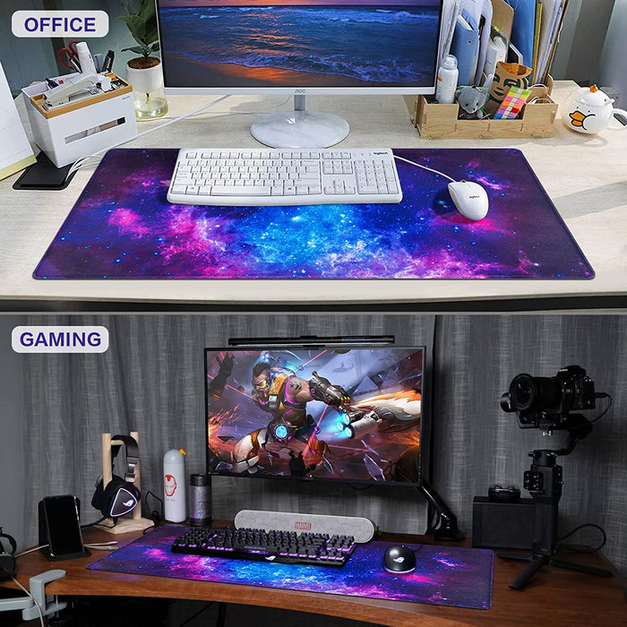Gaming Mouse Pad, 31.5X15.7Inch Large Extended Mousepad Big Computer Desk Mat for Keyboard and Mouse Full Desk Mouse Mat with Non-Slip & Rubber Base